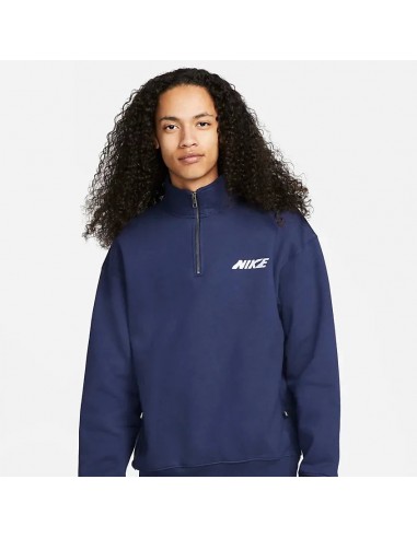 Nike SB 1/2-Zip Fleece Skate Pullover Midnight Navy de pas cher