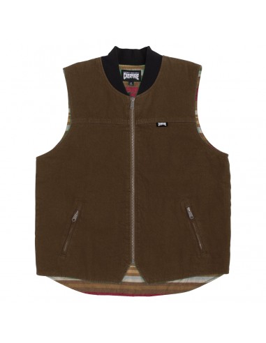 Creature Bonehead Flame Vest Work Top Brown Fin de série