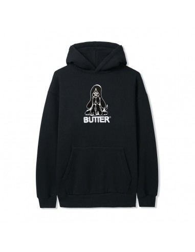 Butter Goods Hound Embroidered Pullover Hood Black livraison gratuite