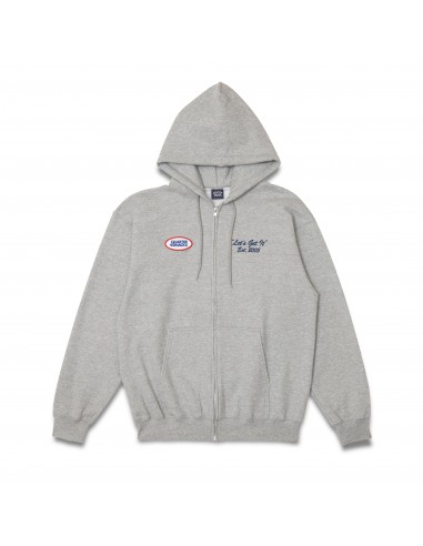 Quartersnacks Let's Get It Zip Hoodie Heather Grey Amélioration de cerveau avec