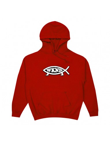 WKND Fish Hoodie Red chez Cornerstreet bien 