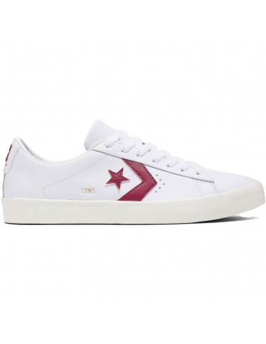 Converse CONS Pro Leather Vulc Pro OX White/Deep Bordeaux/Egret en linge