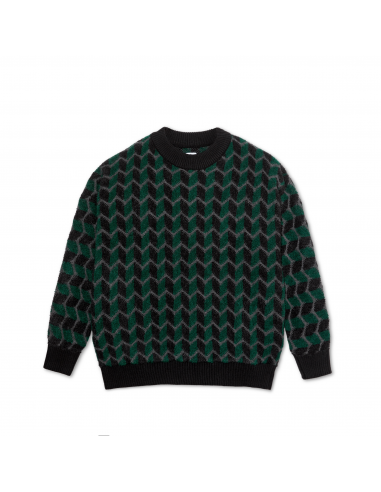 Polar Zig Zag Knit Sweater Black/Dark Teal store