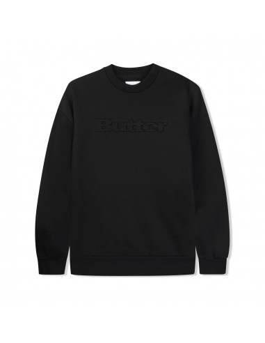 Butter Goods Embossed Logo Crewneck Sweatshirt Black l'évolution des habitudes 