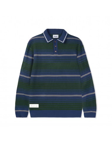 Butter Goods Stripe Knitted Shirt Navy/Forest/Sand En savoir plus