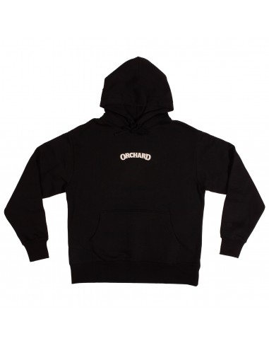 Orchard Text Emb Heavyweight Hoodie Black/Cream hantent personnes