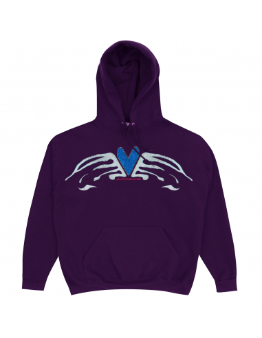 Limosine Heart Wings Hoodie Dark Purple brillant des détails fins