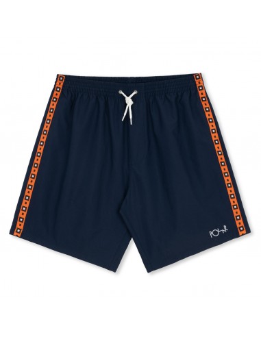 Polar Skate Co Swim Shorts Square Stripe Navy/Orange sélection de produits