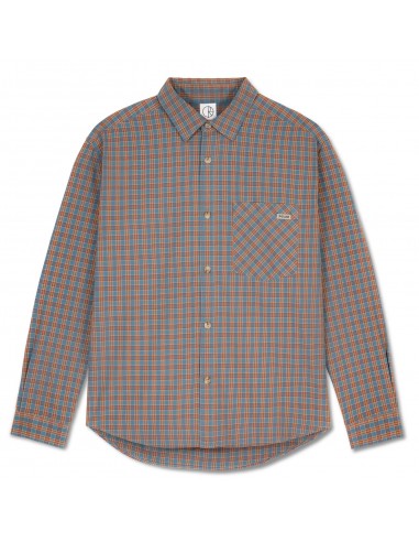 Polar Skate Co Mitchell LS Shirt Blue/Rust acheter