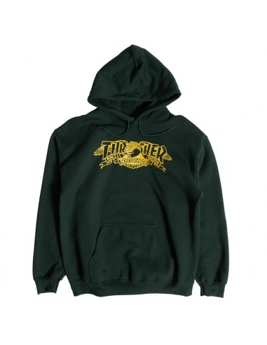 Thrasher x Antihero Mag Banner Hooded Sweatshirt Forest Green paiement sécurisé