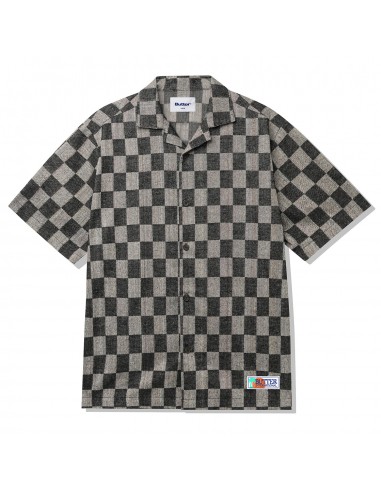 Butter Goods Checker Vacation Shirt Black pas cher 