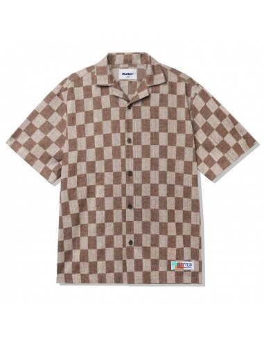 Butter Goods Checker Vacation Shirt Chocolate Amélioration de cerveau avec