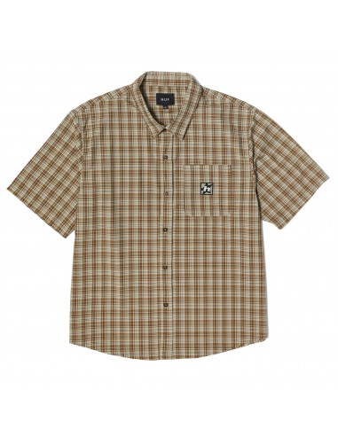 Huf H Star Plaid Shirt Putty rembourrage situé sous