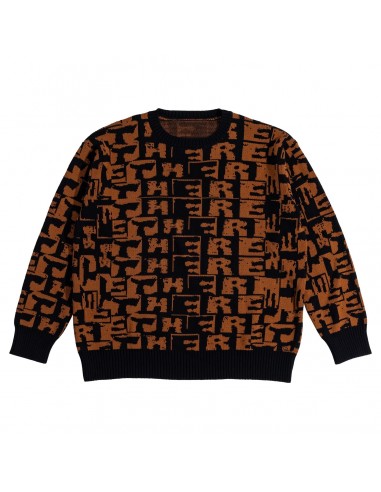 There Jacquard Knit Sweater Black Livraison rapide