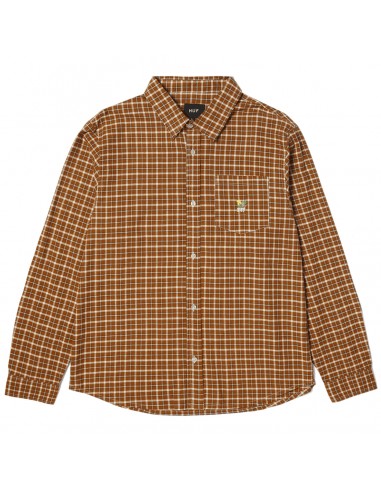 Huf Echo Oxford Plaid Shirt Russet chez Cornerstreet bien 