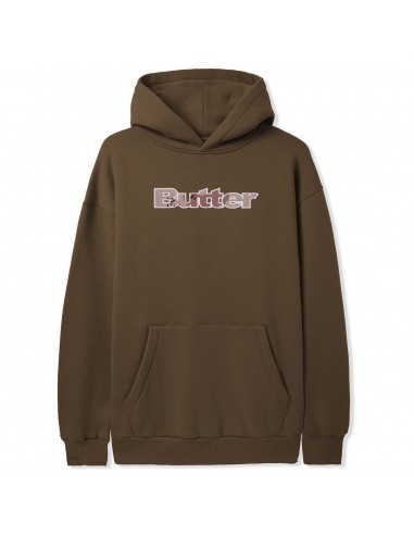 Butter Goods Logo Camo Applique Pullover Hooded Sweatshirt Brown meilleur choix