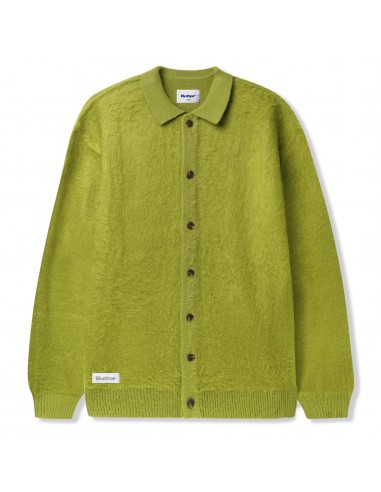 Butter Goods Mohair Button Up Knitted Shirt Moss meilleur choix