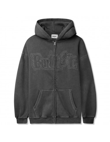 Butter Goods Breakdown Zip-Thru Hood Washed Black livraison et retour toujours gratuits