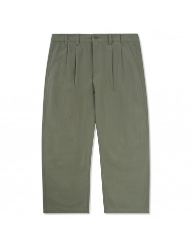 Butter Goods Pleated Trousers Q324 Moss ou a consommer sur place