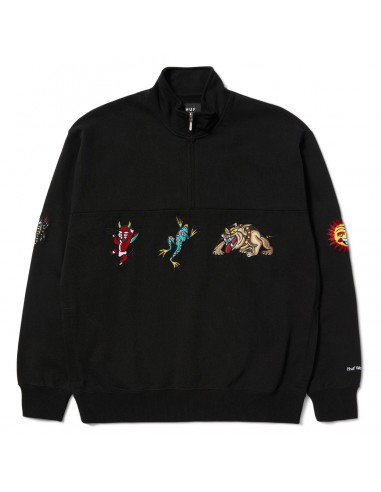 Huf Bledsoe Quarter Zip Sweatshirt Black Voir les baskets