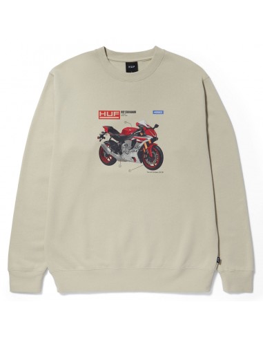 Huf 420 CC Crewneck Sweatshirt Stone Venez découvrir notre 