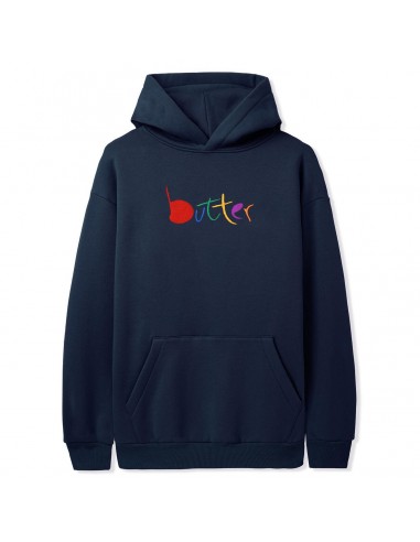 Butter Goods Art Pullover Hood Navy Les êtres humains sont 