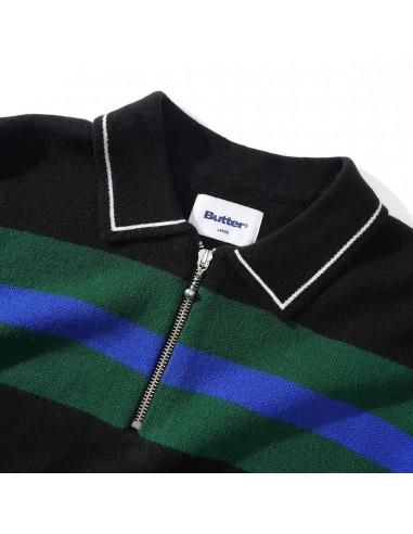 Butter Goods Polo Knit Sweater Black Economisez 