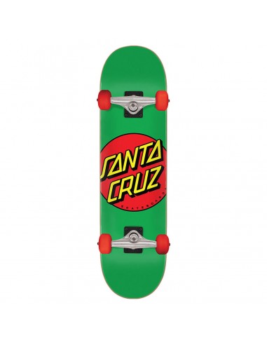 Santa Cruz Classic Dot Mid Prebuilt Complete Skateboard 7.8" x 31" brillant des détails fins