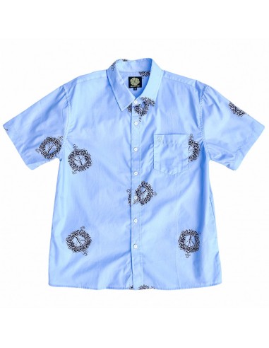 Sexhippies Rose Bone SS Button Up Blue Toutes les collections ici